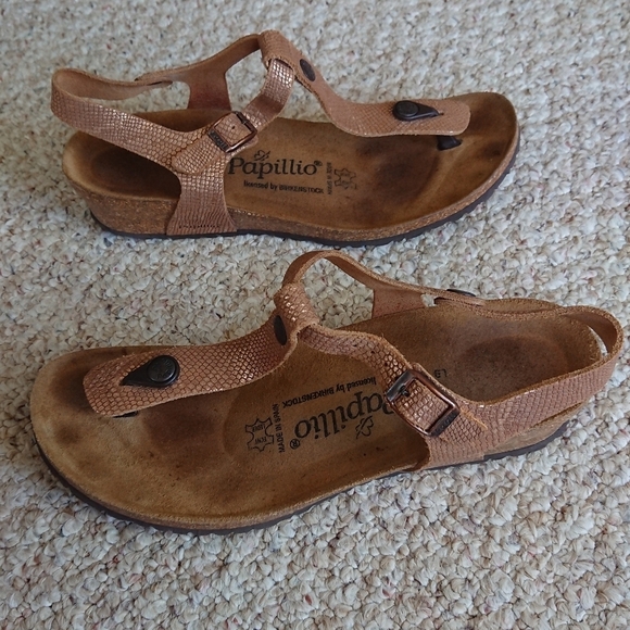 Papillio by Birkenstock Ashley Metallic Wedge Sandal size 39.5 - Picture 6 of 14